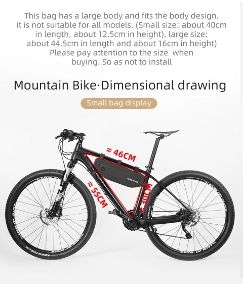 Sakwa rowerowa Rockbros AS-043 na rzepy 3l - czarna