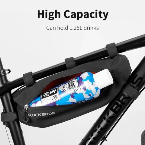 Sakwa rowerowa Rockbros AS-043 na rzepy 3l - czarna