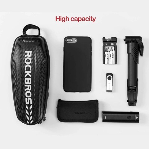 Torba rowerowa Rockbros B60 wodoszczelna na ramę - czarna Torba rowerowa Rockbros B60 wodoszczelna na ramę - czarna