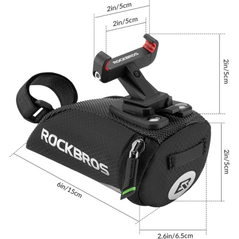 Torba rowerowa Rockbros C28BK pod siodełko - czarna Torba rowerowa Rockbros C28BK pod siodełko - czarna