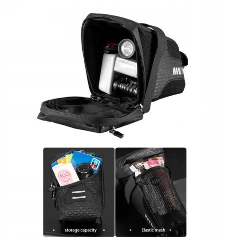 Torba rowerowa Rockbros C29-BK wodoodporna pod siodełko - czarna Torba rowerowa Rockbros C29-BK wodoodporna pod siodełko - czarna