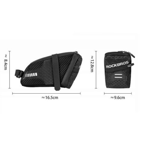 Torba rowerowa Rockbros C29-BK wodoodporna pod siodełko - czarna Torba rowerowa Rockbros C29-BK wodoodporna pod siodełko - czarna