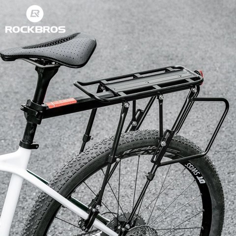 Bagażnik rowerowy Rockbros 33210004001 z półką - czarny Bagażnik rowerowy Rockbros 33210004001 z półką - czarny