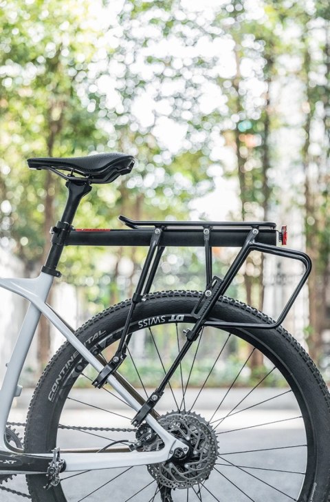 Bagażnik rowerowy Rockbros 33210004001 z półką - czarny Bagażnik rowerowy Rockbros 33210004001 z półką - czarny