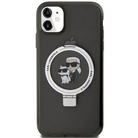 Etui Karl Lagerfeld Ring Stand Karl&Choupettte MagSafe na iPhone 11 / Xr - czarne Etui Karl Lagerfeld Ring Stand Karl&Choupettte MagSafe na iPhone 11 / Xr - czarne