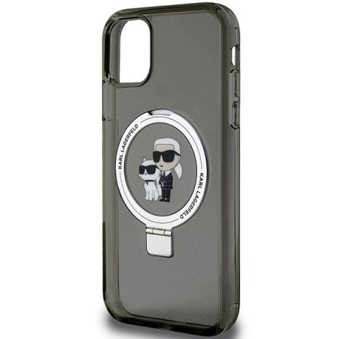 Etui Karl Lagerfeld Ring Stand Karl&Choupettte MagSafe na iPhone 11 / Xr - czarne Etui Karl Lagerfeld Ring Stand Karl&Choupettte MagSafe na iPhone 11 / Xr - czarne