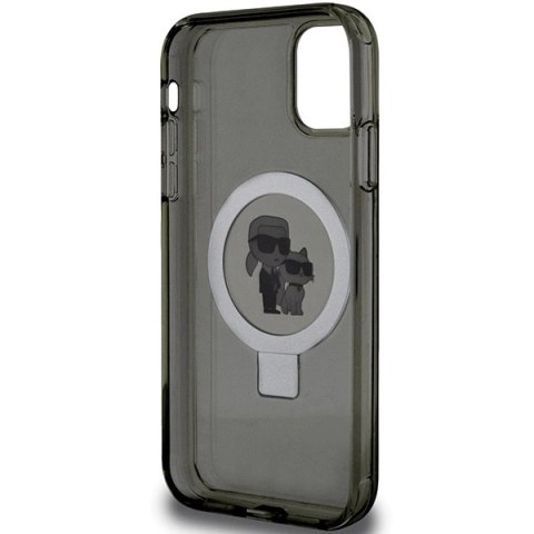 Etui Karl Lagerfeld Ring Stand Karl&Choupettte MagSafe na iPhone 11 / Xr - czarne Etui Karl Lagerfeld Ring Stand Karl&Choupettte MagSafe na iPhone 11 / Xr - czarne