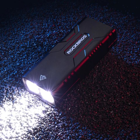 Lampka rowerowa Rockbros 24310002001 850 lm z funkcją powerbanku + kabel USB-C - USB-A - czarna Lampka rowerowa Rockbros 24310002001 850 lm z funkcją powerbanku + kabel USB-C - USB-A - czarna