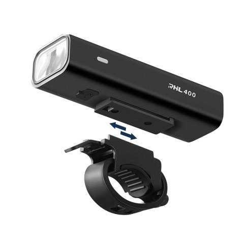 Lampka rowerowa przednia Rockbros 24310006001 400 lm + kabel micro USB - USB-A - czarna