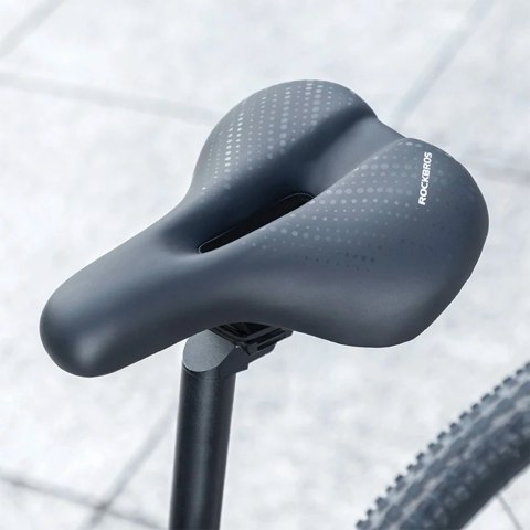Siodełko rowerowe Rockbros 38218916002 MTB + lampka - czarne Siodełko rowerowe Rockbros 38218916002 MTB + lampka - czarne