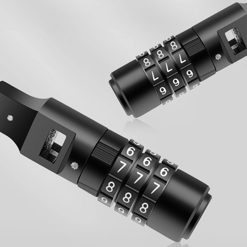 Zapięcie rowerowe Rockbros 3240001001 na szyfr 0,5m - czarne Zapięcie rowerowe Rockbros 3240001001 na szyfr 0,5m - czarne