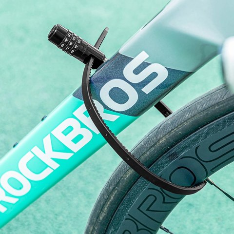 Zapięcie rowerowe Rockbros 3240001001 na szyfr 0,5m - czarne Zapięcie rowerowe Rockbros 3240001001 na szyfr 0,5m - czarne