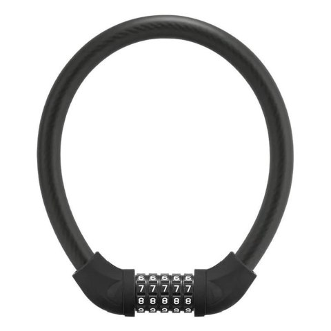 Zapięcie rowerowe Rockbros RKS570-BK na szyfr - czarne Zapięcie rowerowe Rockbros RKS570-BK na szyfr - czarne