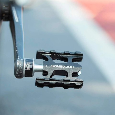 Zestaw pedałów Rockbros K320F-BK MTB ze stopu aluminium - czarne Zestaw pedałów Rockbros K320F-BK MTB ze stopu aluminium - czarne