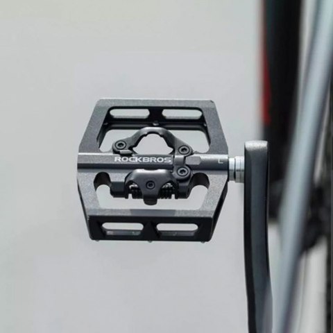 Zestaw pedałów rowerowych Rockbros PD15-BK ze stopu aluminium - czarne Zestaw pedałów rowerowych Rockbros PD15-BK ze stopu aluminium - czarne