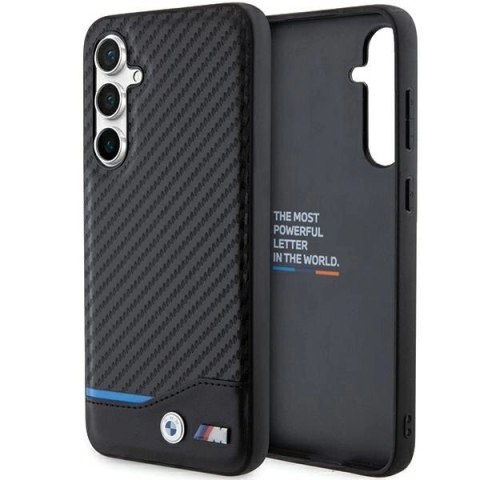 Etui BMW Leather Carbon na Samsung Galaxy S23 FE - czarne Etui BMW Leather Carbon na Samsung Galaxy S23 FE - czarne