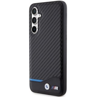 Etui BMW Leather Carbon na Samsung Galaxy S23 FE - czarne