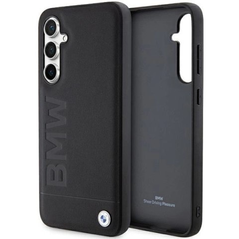 Etui BMW Leather Hot Stamp na Samsung Galaxy S23 FE - czarne Etui BMW Leather Hot Stamp na Samsung Galaxy S23 FE - czarne