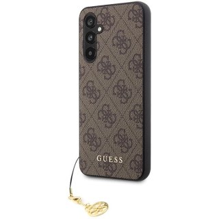 Etui Guess 4G Charms Collection na Samsung Galaxy S23 FE - brązowe