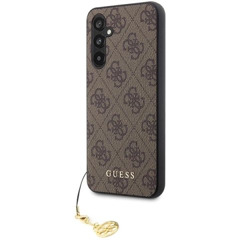 Etui Guess 4G Charms Collection na Samsung Galaxy S23 FE - brązowe