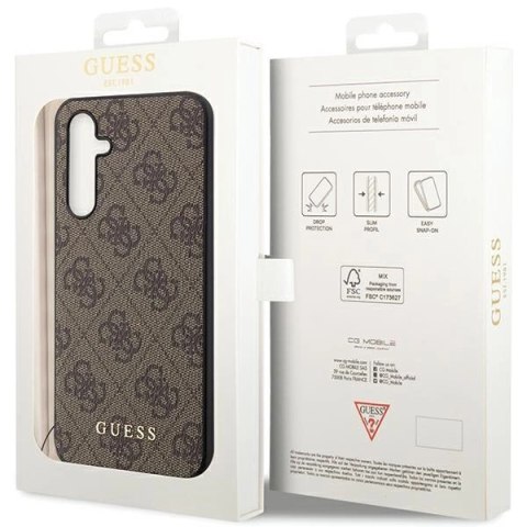 Etui Guess 4G Charms Collection na Samsung Galaxy S23 FE - brązowe