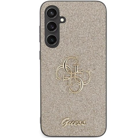 Etui Guess Glitter Script Big 4G na Samsung Galaxy S23 FE - złote