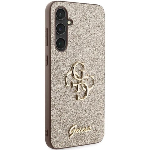 Etui Guess Glitter Script Big 4G na Samsung Galaxy S23 FE - złote
