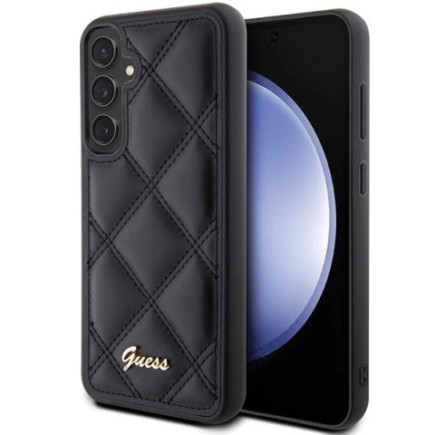 Etui Guess Quilted Metal Logo na Samsung Galaxy S23 FE - czarne