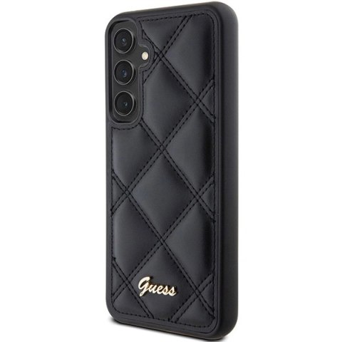 Etui Guess Quilted Metal Logo na Samsung Galaxy S23 FE - czarne