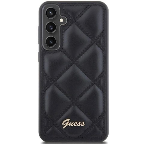 Etui Guess Quilted Metal Logo na Samsung Galaxy S23 FE - czarne