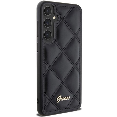 Etui Guess Quilted Metal Logo na Samsung Galaxy S23 FE - czarne