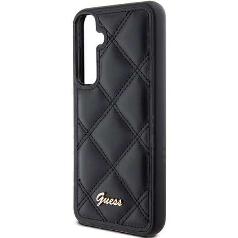 Etui Guess Quilted Metal Logo na Samsung Galaxy S23 FE - czarne