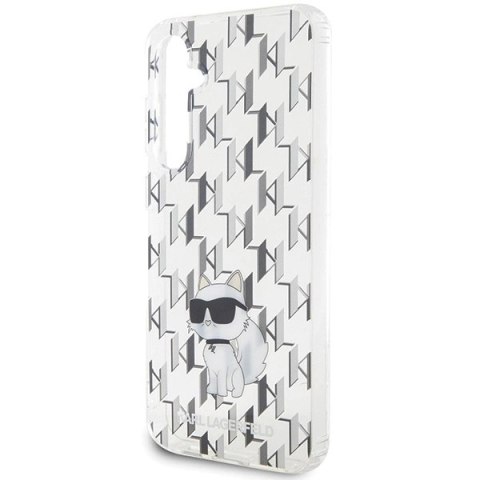 Etui Karl Lagerfeld Monogram Choupette na Samsung Galaxy S23 FE - przezroczyste Etui Karl Lagerfeld Monogram Choupette na Samsung Galaxy S23 FE - przezroczyste