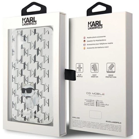 Etui Karl Lagerfeld Monogram Choupette na Samsung Galaxy S23 FE - przezroczyste Etui Karl Lagerfeld Monogram Choupette na Samsung Galaxy S23 FE - przezroczyste