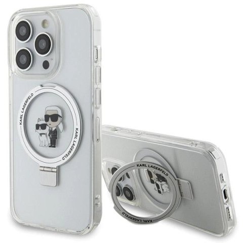 Etui Karl Lagerfeld Ring Stand Karl&Choupettte MagSafe na iPhone 14 Pro Max - białe Etui Karl Lagerfeld Ring Stand Karl&Choupettte MagSafe na iPhone 14 Pro Max - białe
