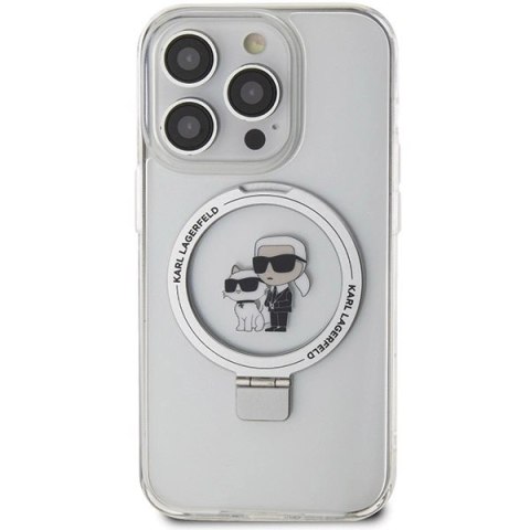Etui Karl Lagerfeld Ring Stand Karl&Choupettte MagSafe na iPhone 14 Pro Max - białe Etui Karl Lagerfeld Ring Stand Karl&Choupettte MagSafe na iPhone 14 Pro Max - białe