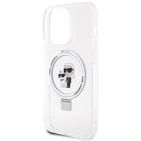 Etui Karl Lagerfeld Ring Stand Karl&Choupettte MagSafe na iPhone 14 Pro Max - białe Etui Karl Lagerfeld Ring Stand Karl&Choupettte MagSafe na iPhone 14 Pro Max - białe