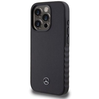 Etui Mercedes Smooth Leather na iPhone 15 Pro - czarne