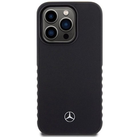 Etui Mercedes Smooth Leather na iPhone 15 Pro - czarne Etui Mercedes Smooth Leather na iPhone 15 Pro - czarne