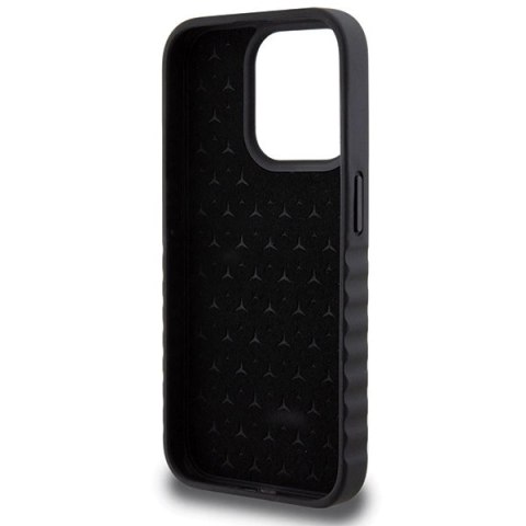 Etui Mercedes Smooth Leather na iPhone 15 Pro - czarne Etui Mercedes Smooth Leather na iPhone 15 Pro - czarne