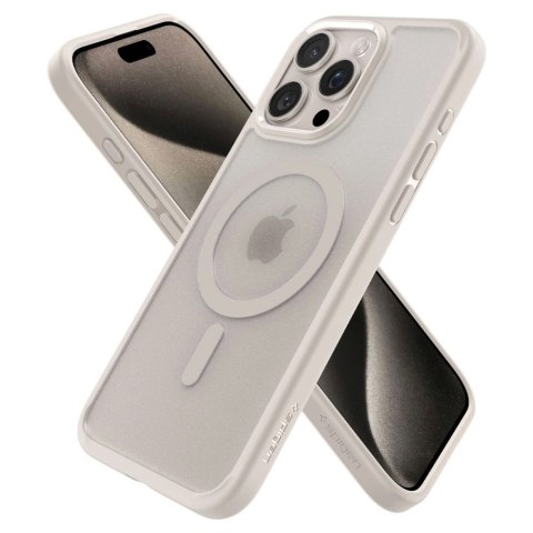 Etui Spigen Ultra Hybrid Mag z MagSafe na iPhone 15 Pro - matowy tytan naturalny Etui Spigen Ultra Hybrid Mag z MagSafe na iPhone 15 Pro - matowy tytan naturalny