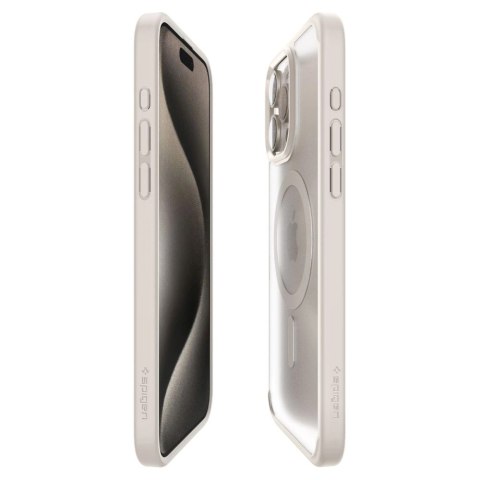 Etui Spigen Ultra Hybrid Mag z MagSafe na iPhone 15 Pro - matowy tytan naturalny Etui Spigen Ultra Hybrid Mag z MagSafe na iPhone 15 Pro - matowy tytan naturalny