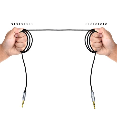 Kabel Choetech AUX002 mini jack 3.5mm (męski) / mini jack 3.5mm (męski) 1.2m - czarny Kabel Choetech AUX002 mini jack 3.5mm (męski) / mini jack 3.5mm (męski) 1.2m - czarny