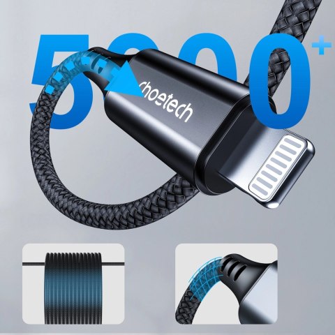 Kabel Choetech AUX007 Lighting / mini jack 3.5mm 1 m - czarny Kabel Choetech AUX007 Lighting / mini jack 3.5mm 1 m - czarny
