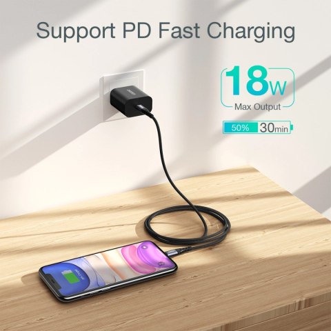 Kabel Choetech IP0041 USB-C / Lightning MFi 480Mb/s 3A 2 m - czarny Kabel Choetech IP0041 USB-C / Lightning MFi 480Mb/s 3A 2 m - czarny