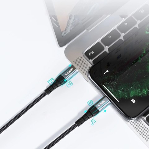 Kabel Choetech IP0041 USB-C / Lightning MFi 480Mb/s 3A 2 m - czarny Kabel Choetech IP0041 USB-C / Lightning MFi 480Mb/s 3A 2 m - czarny