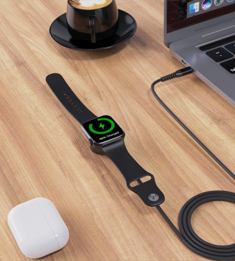 Ładowarka bezprzewodowa Choetech T319 MFI o mocy 5W, do Apple Watch + kabel USB-C - czarna Ładowarka bezprzewodowa Choetech T319 MFI o mocy 5W, do Apple Watch + kabel USB-C - czarna