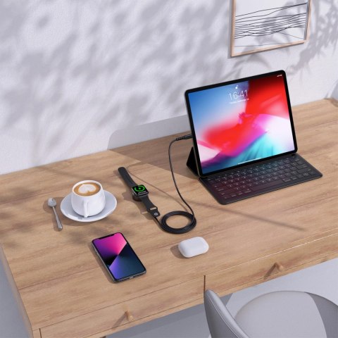 Ładowarka bezprzewodowa Choetech T319 MFI o mocy 5W, do Apple Watch + kabel USB-C - czarna Ładowarka bezprzewodowa Choetech T319 MFI o mocy 5W, do Apple Watch + kabel USB-C - czarna