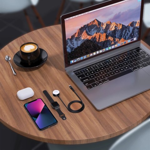 Ładowarka bezprzewodowa Choetech T319 MFI o mocy 5W, do Apple Watch + kabel USB-C - czarna Ładowarka bezprzewodowa Choetech T319 MFI o mocy 5W, do Apple Watch + kabel USB-C - czarna