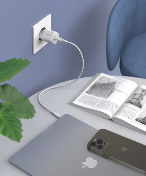 Ładowarka sieciowa Choetech PD5007 USB-C PD 30W GaN - biała Ładowarka sieciowa Choetech PD5007 USB-C PD 30W GaN - biała